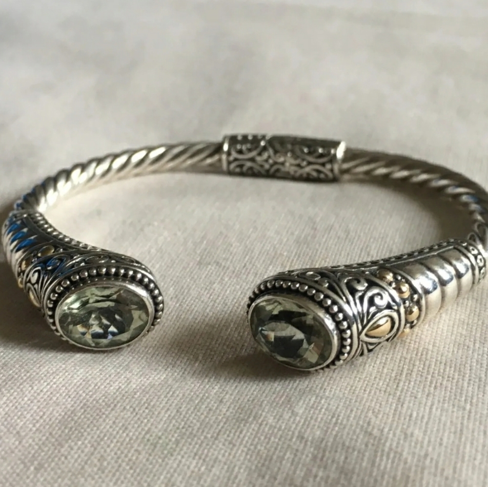 Bali Designs Robert Manse .926 Sterling 18K Cuff Bracelet